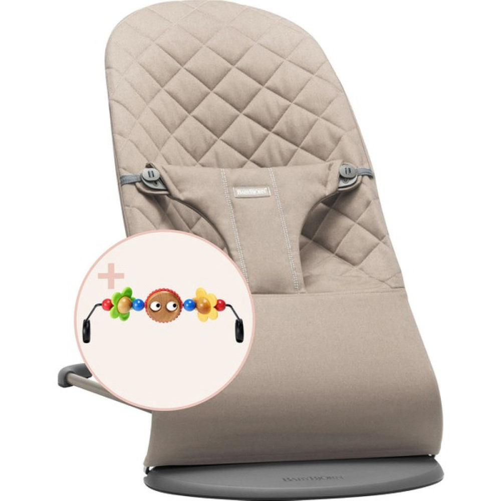 BabyBjörn Bliss Ana Kucağı Cotton Oyuncaklı - Sand Grey - Bej Ana Kucağı Fiyatı