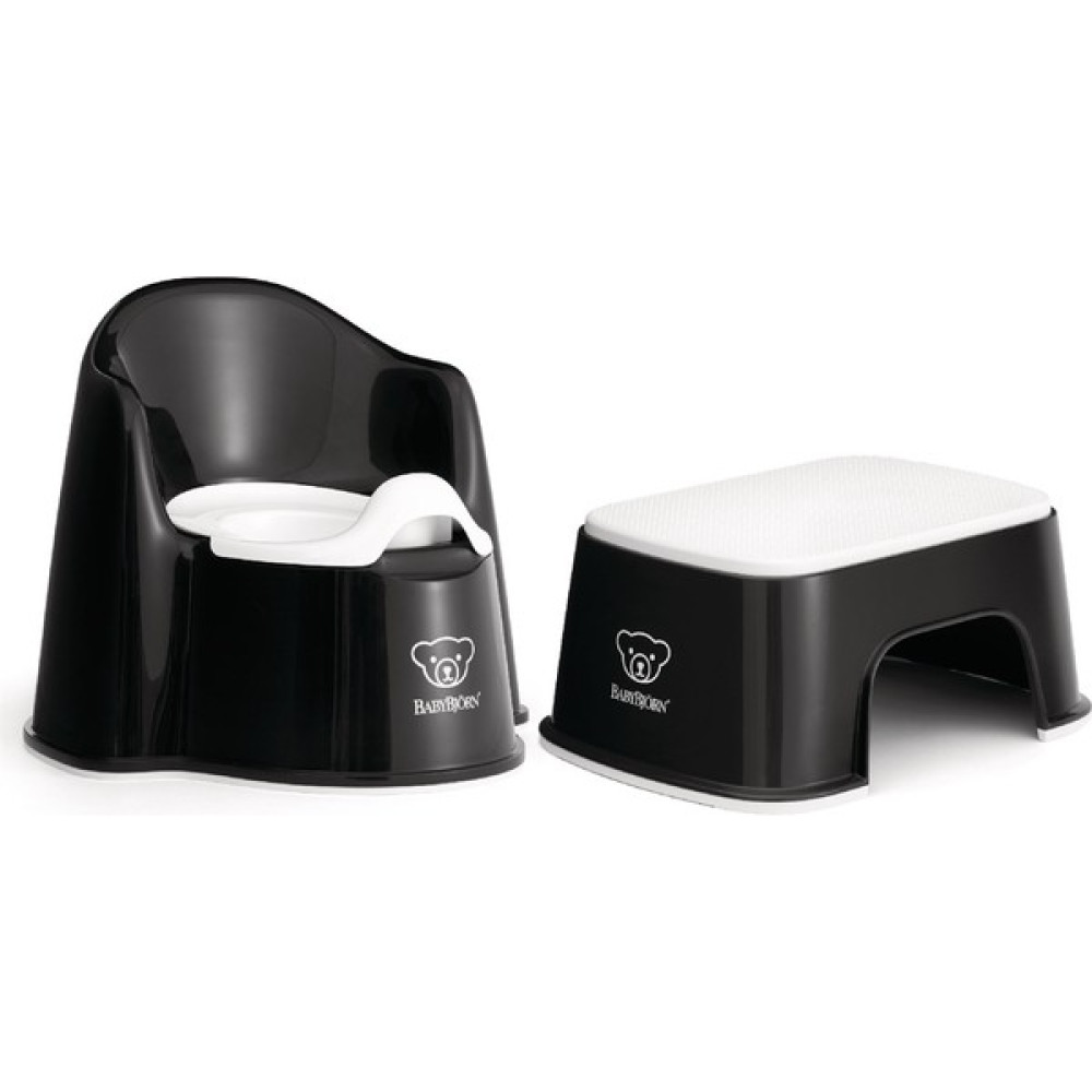 Babybjörn Eğitici Koltuk Oturak & Safe Step Banyo Basamağı / Black White - Beyaz - Siyah Bebek Lazımlık Fiyatı