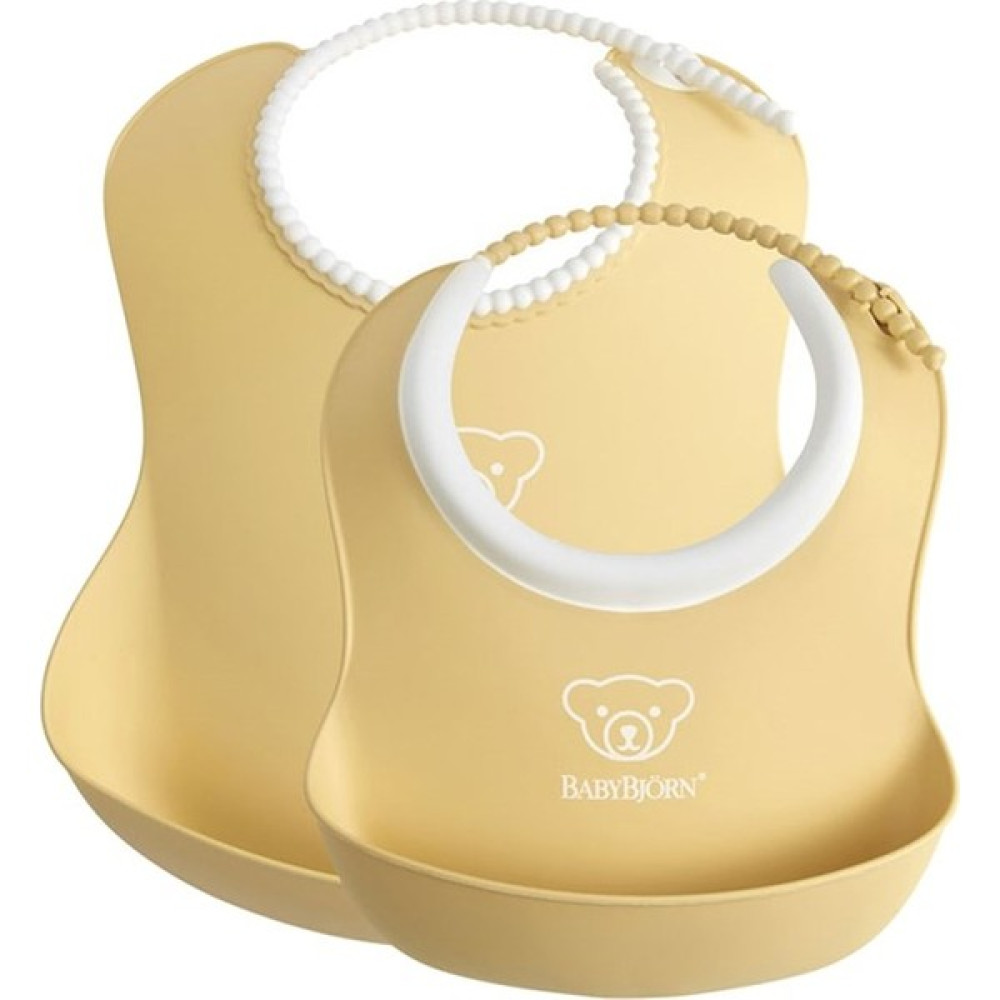 BabyBjörn Yumuşak Plastik Önlük Seti - Powder Yellow - Standart - Sarı Mama Önlüğü Fiyatı