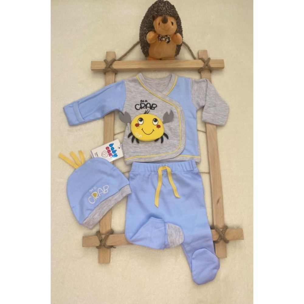 Babycan, Erkek Bebek Hastane Çıkışı, Kendinden Eldivenli Yenidoğan Bebek Takım Bebek Hastane Çıkışı Fiyatı