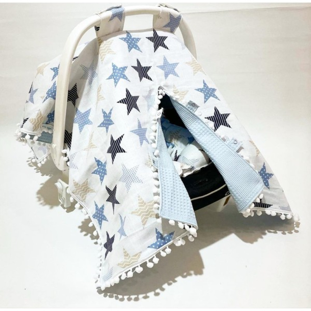 Babycity Pamuk Müslin Çok Amaçlı Çift Katlı Müslin Puset Örtüsü ve Minderi - 0 - 13 kg - Gri Oto Boyaları Fiyatı