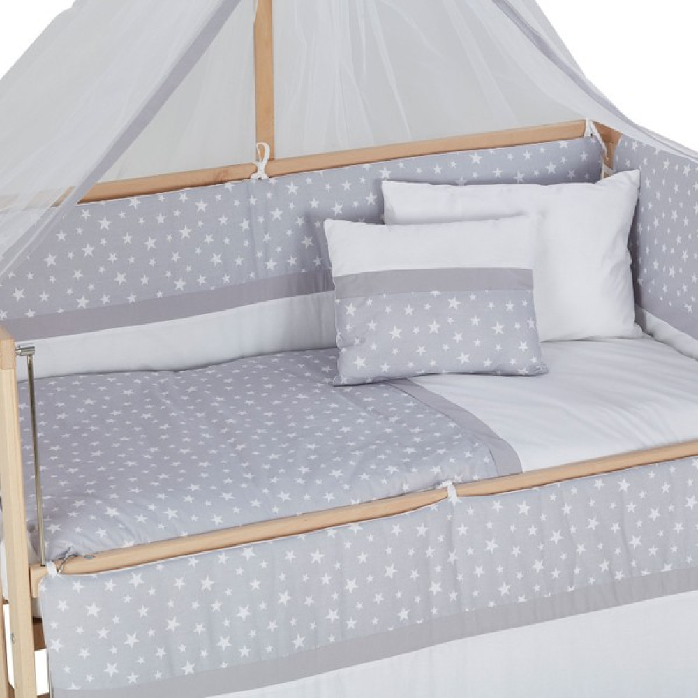 Babycom 50 x 90 cm Yıldızlı Uyku Seti - Gri Bebek Uyku Seti Fiyatı