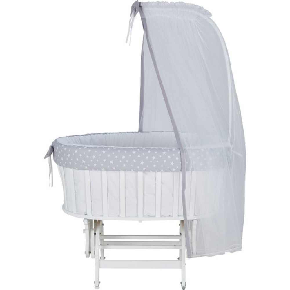 Babycom Lake Beyaz Sepet Beşik + Gri Yıldızlı Uyku Seti Beşik Fiyatı