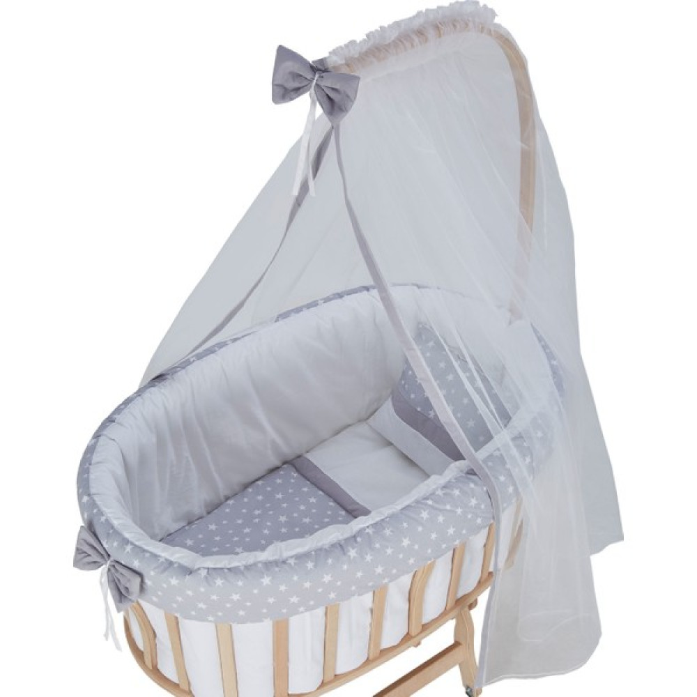 Babycom Yıldızlı Sepet Uyku Seti - Gri - 268 x 56 cm Bebek Uyku Seti Fiyatı