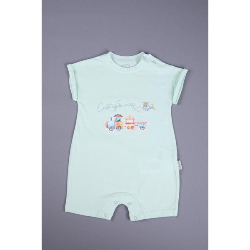 Babydola Basic Penye Pamuklu Kız Erkek Yazlık Bebek Tulum Journey Desen Bebek Tulumu Fiyatı