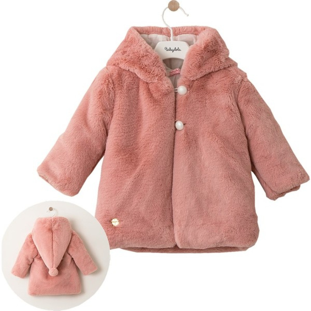 Babydola Kız Bebek Kapşonlu Tüylü Peluş Mont Bebek Montu Fiyatı