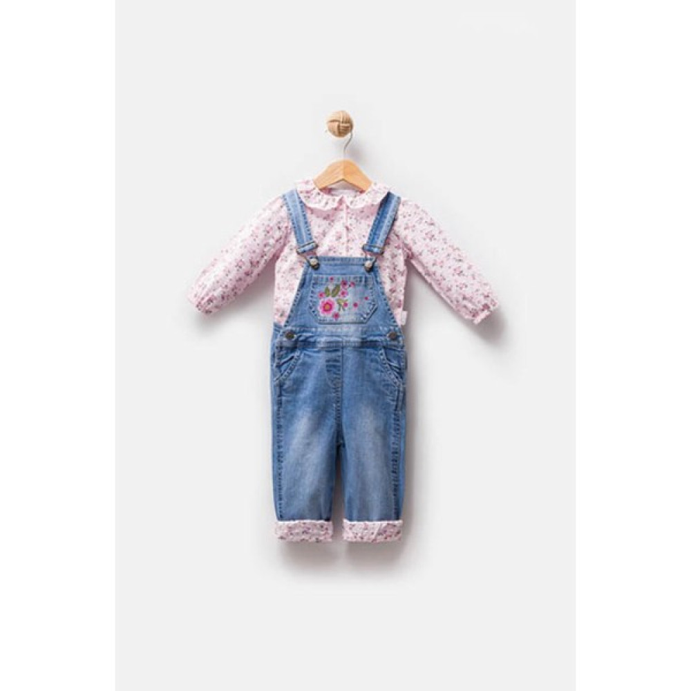 Babydola Kot Salopet Gömlek Kız Bebek Çocuk Bayramlık 2'li Takım 13854 Bebek Tulumu Fiyatı