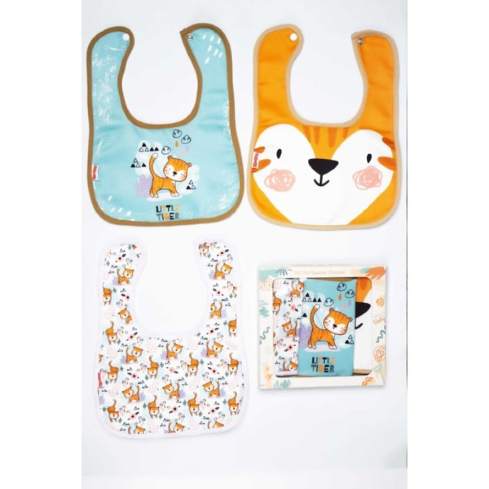 Babydonat Little Tiger 3'lü Kutulu Mama Önlüğü - Standart - Renkli Mama Önlüğü Fiyatı