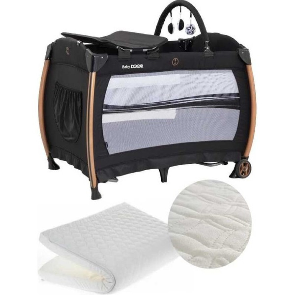 Babydoor 2050 Sleepy Oyun Parkı 70 x 110 cm Bebek Beşik Yatak Siyah - Siyah - Bordo Park Yatak / Oyun Parkı Fiyatı