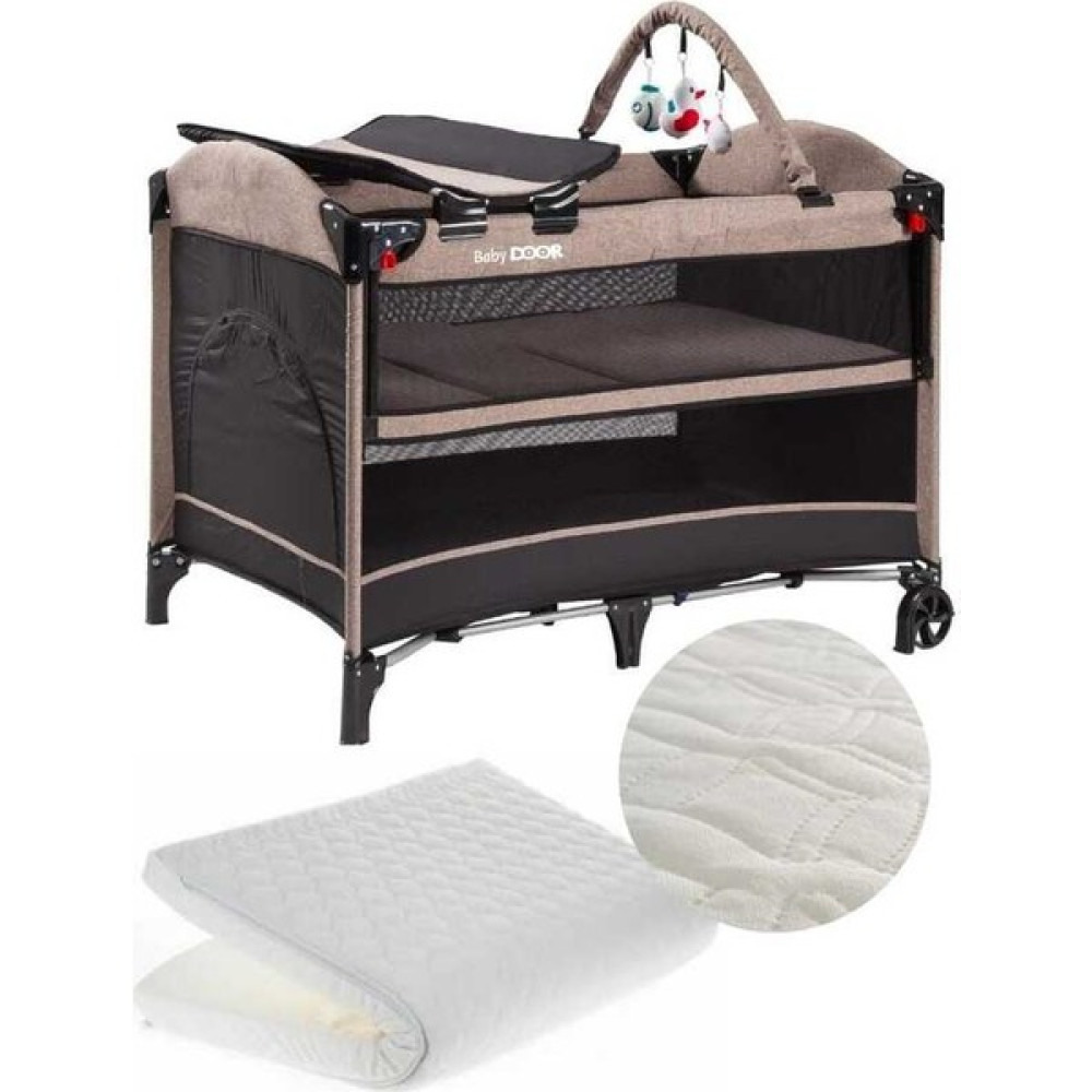 Babydoor 2051 Place Oyun Parkı 70 x 110 cm Bebek Beşik+Yatak Kahverengi Park Yatak / Oyun Parkı Fiyatı