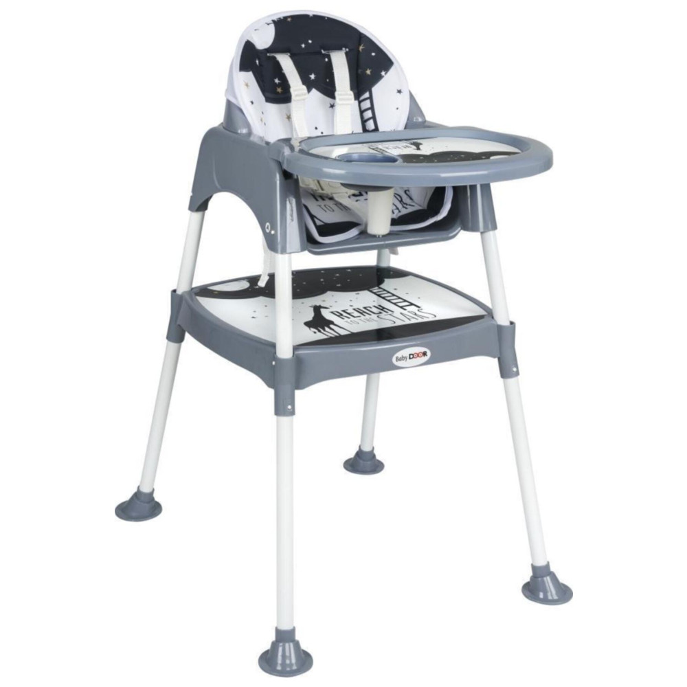 babydoor & Mama Star Çalışma Masalı Pedli Mama Sandalyesi Gri 3 In 1 Mama Sandalyesi Fiyatı