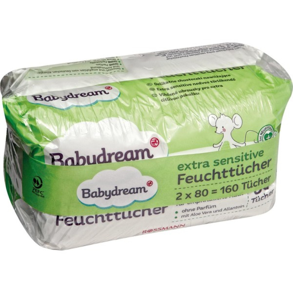Babydream Bebek Islak Mendil Çok Hassas Cilt, Aloe Veralı 2 x 80'li Bebek Bakım Fiyatı