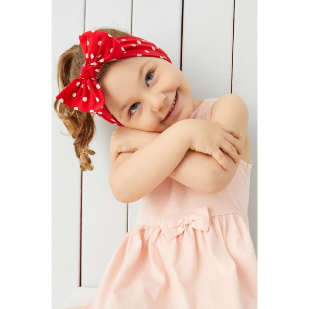 Babygiz Kırmızı Beyaz Puantiyeli El Yapımı Yumuşak Fiyonk Bağlamalı Doğal Pamuklu Penye Bebek Çocuk Kız Bandana Best Of Serisi Toka, Taç & Saç Bandı Fiyatı
