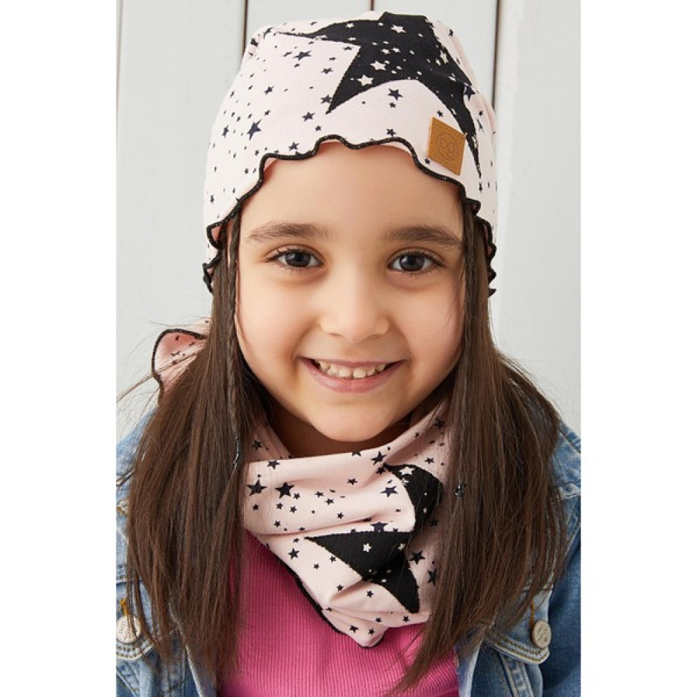 Babygiz Pudra Siyah Çocuk Bebek Bere Boyunluk Set Yumuşak %100 Pamuklu Penye Yıldız Seri Çocuk Kulaklığı Fiyatı