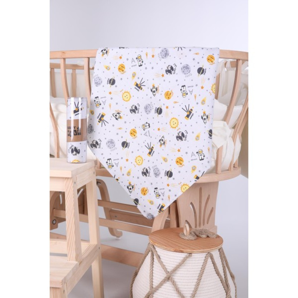Babyhola Müslin Örtü 80x80cm Uzay Desen Organik Hediyelik Emzirme Alt Açma Yenidoğan Puset Örtüsü Hamilelik ve Emzirme Fiyatı
