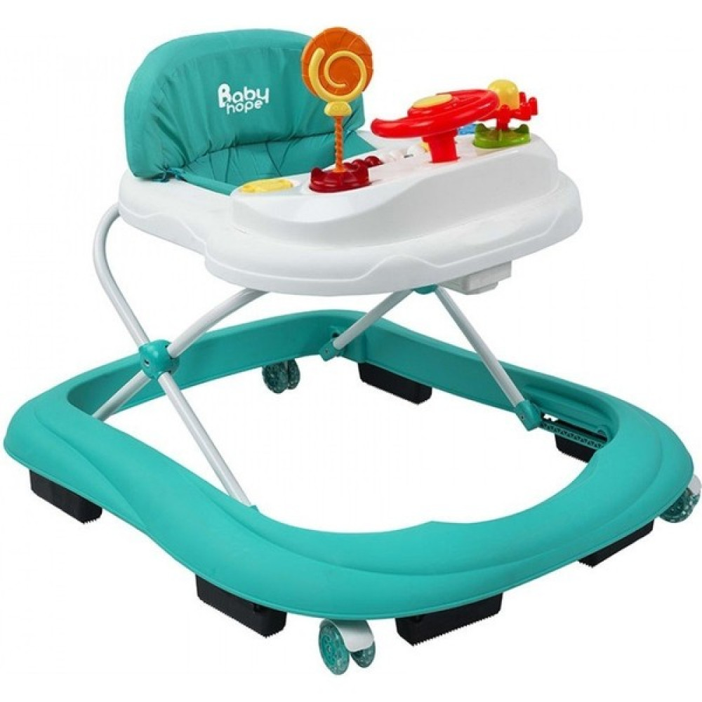 Babyhope 217 Lüks Oyuncaklı Yürüteç Turkuaz - Kahverengi Yürüteç Fiyatı