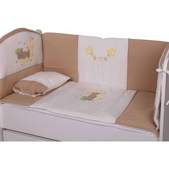 Babyhope Ayüstünde Ayı 70x130 cm Kahverengi Bebek Uyku Seti