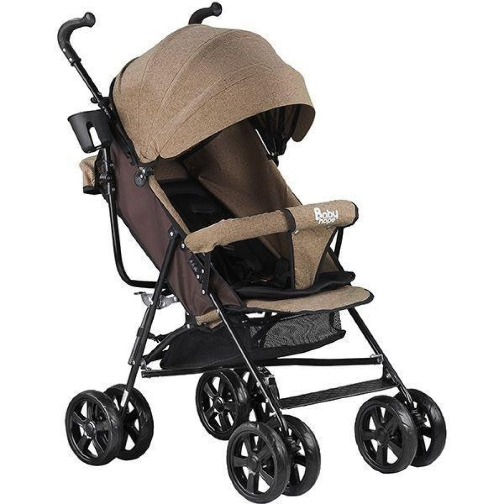Babyhope Sa7 Baston Bebek Arabası Kahve - Renkli Ana Kucağı ve Oto Koltuğu Fiyatı