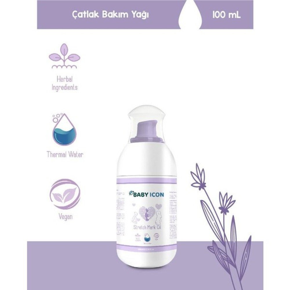 Babyicon Baby Icon Çatlak Karşıtı & Nemlendirici Vegan Cilt Bakım Yağı 125 ml - Lacivert Hamilelik ve Emzirme Fiyatı