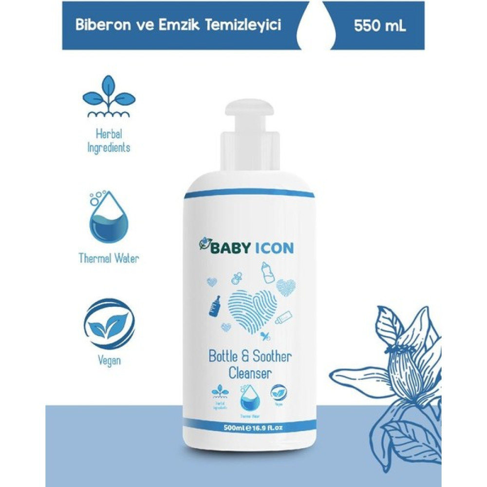 Babyicon Baby Icon Doğal Portakal Yağlı Biberon Emzik Temizleyici 500 ml - Beyaz Biberon Fiyatı