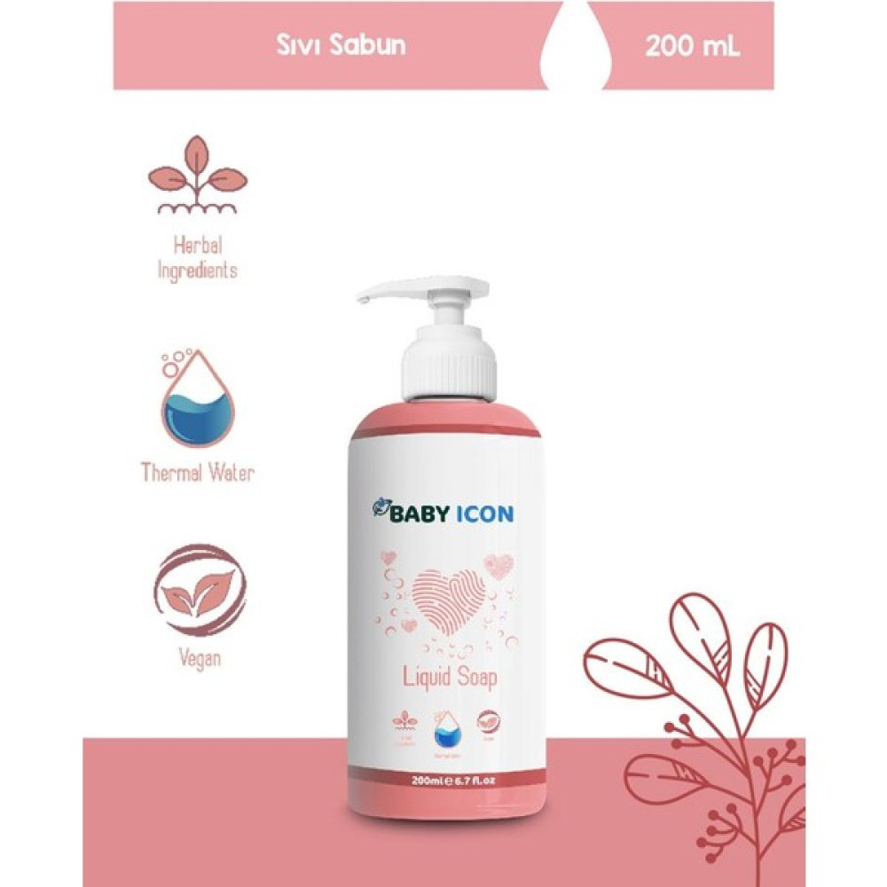 Babyicon Baby Icon Parfümsüz Doğal Çilek Kokulu Sıvı Sabun 200 ml - Beyaz Bebek Sabunu Fiyatı