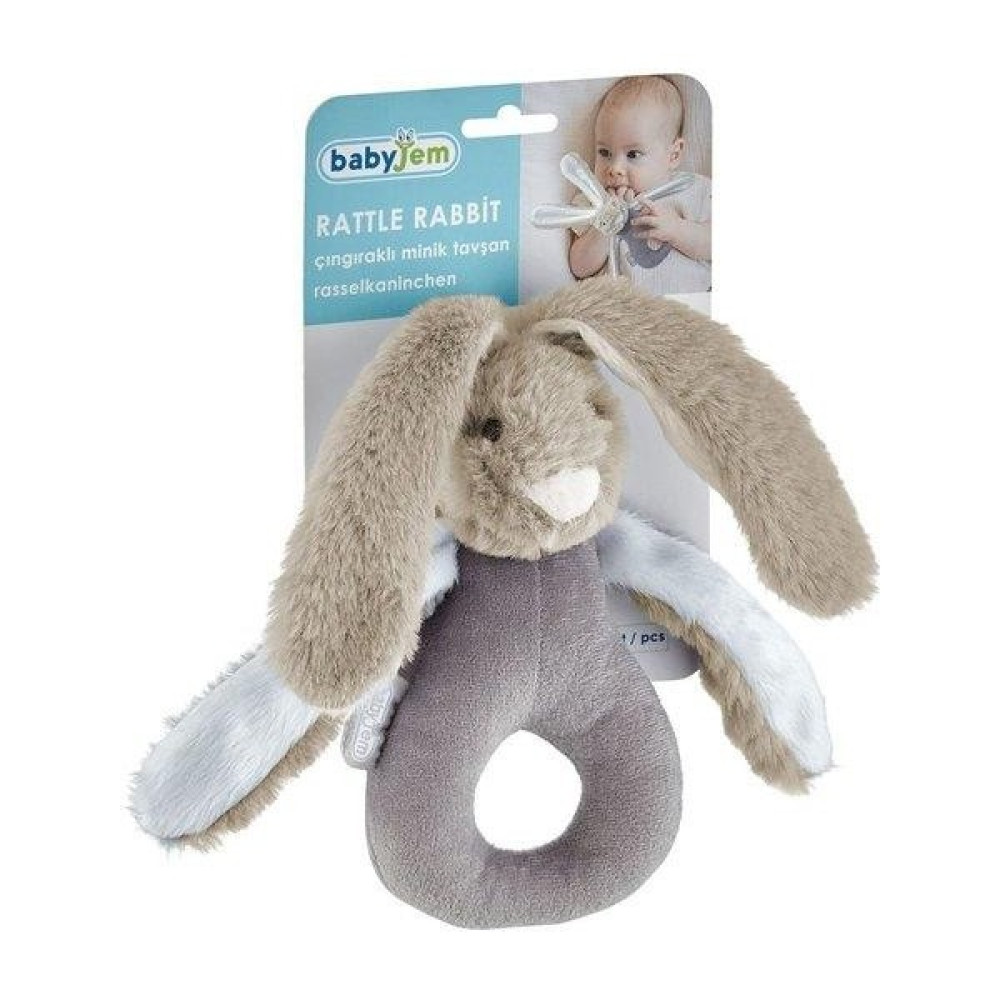 Babyjem Çıngıraklı Mini Tavşan 842 - 010-Bej Peluş Oyuncaklar Fiyatı