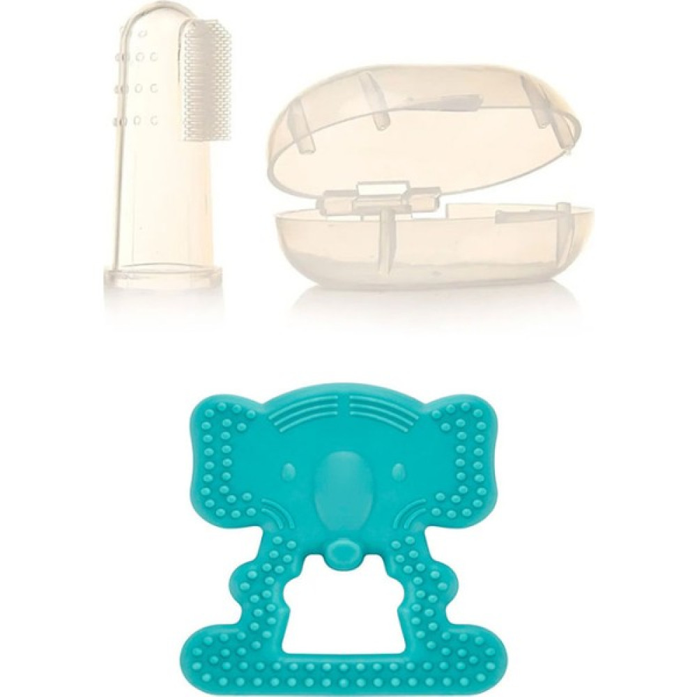 Babyjem Diş Kaşıyıcı Fil Yeşil + Bebek Parmak Diş Fırçası - Saklama Kutulu Oto Boyaları Fiyatı