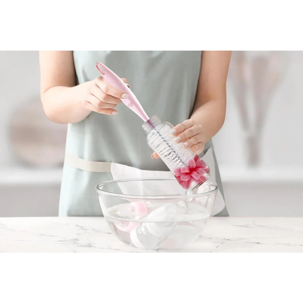 Babyjem Süngerli Biberon Fırçası Pembe Biberon Fiyatı