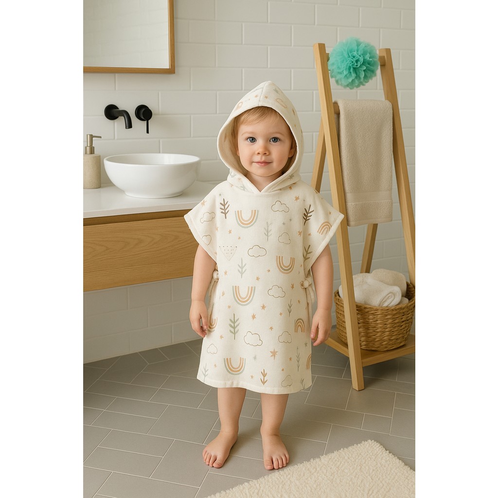 Babylifehome %100 Pamuk Müslin Kumaştan Bebek Panço - Renkli - 0 - 3 Yaş Diğer Fiyatı