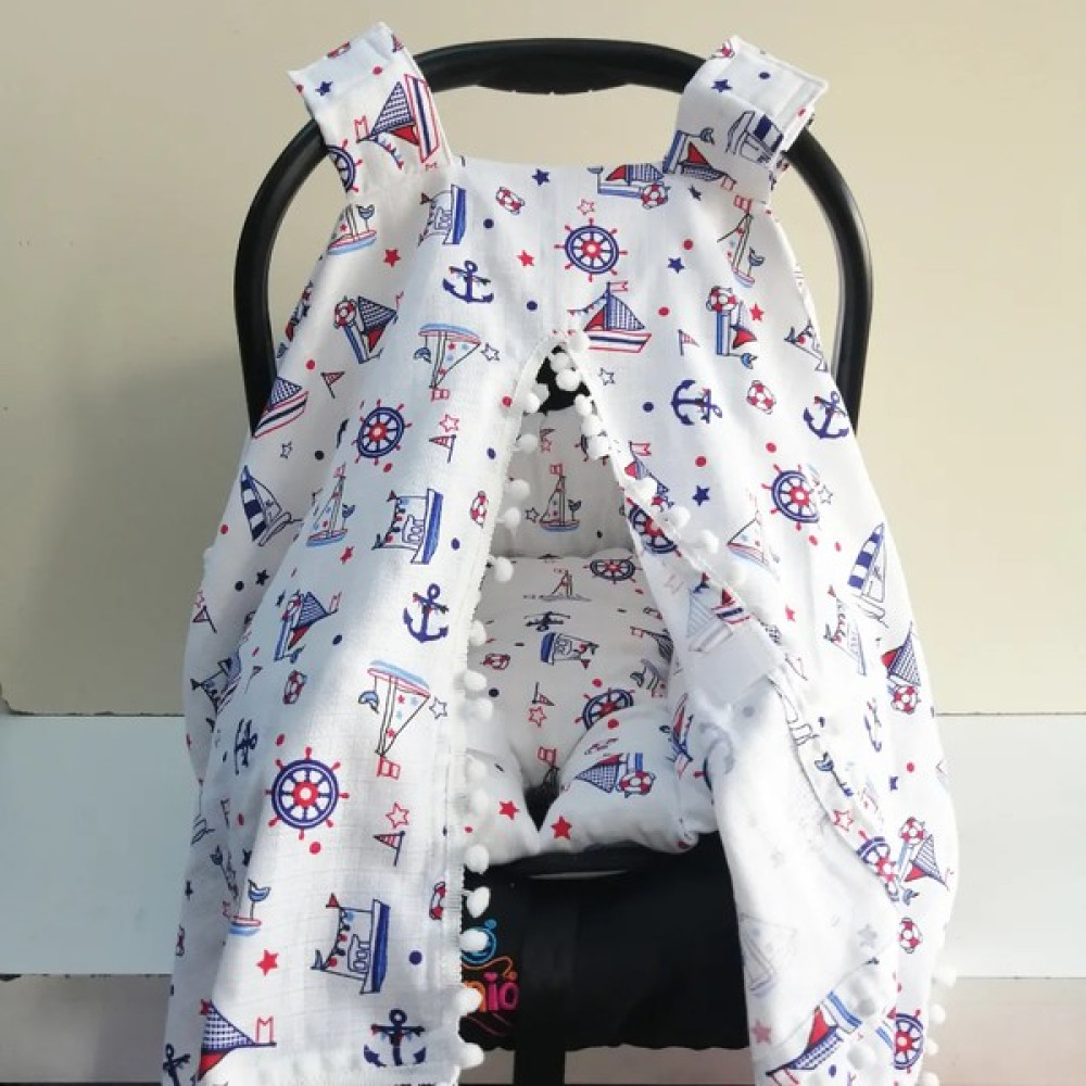 Babylifehome Babies Dream Puset Örtüsü ve Minderi Müslin Kumaş - Beyaz Bebek Arabası-Puset Aksesuarı Fiyatı