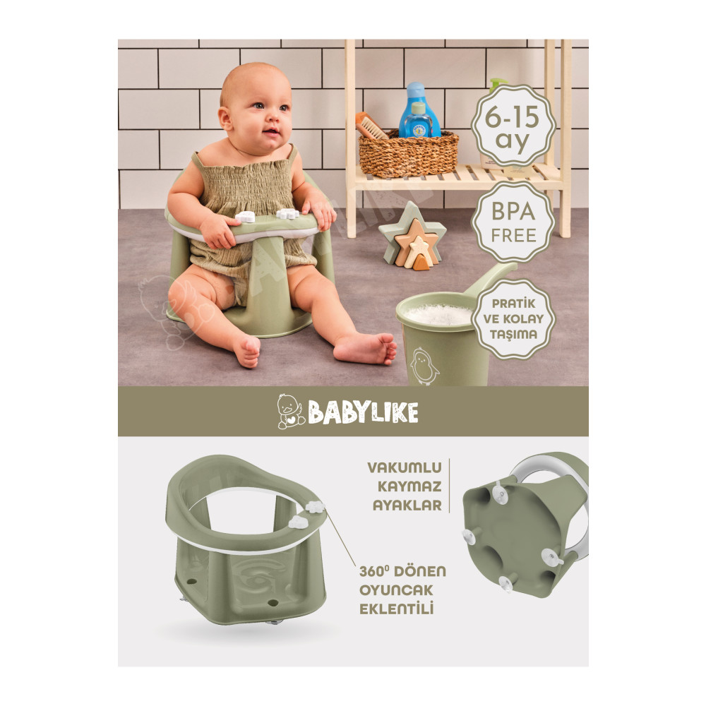 Babylike Vakumlu Bebek Banyo&mama Oturağı Bebek Banyo-Tuvalet Fiyatı