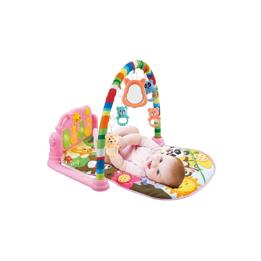 BabyLondy Piyanolu Bebek Oyun Halısı Eğitici Oyuncak Pembe Ekonomik Model Bebek Odası Halı Fiyatı