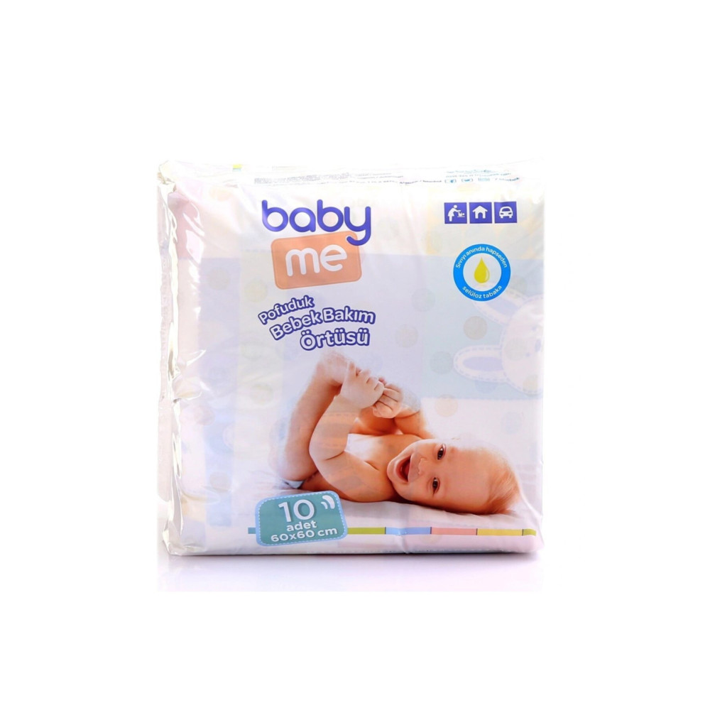 Baby&Me Pofuduk Alt Değiştirme Örtüsü 60x60 Cm 10 Adet Bebek Alt Açma Örtüsü Fiyatı