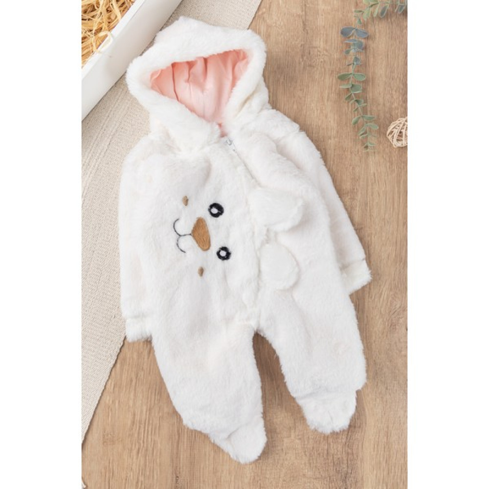 Babymod Ayıcık Figürlü Peluş Kışlık Welsoft Kız Bebek Tulum Bebek Tulumu Fiyatı