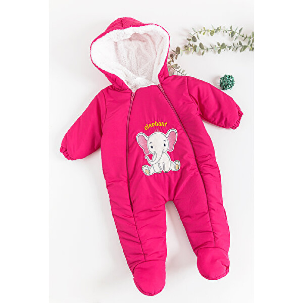 Babymod Fil Figürlü Pembe Içi Peluş Kız Bebek Astronot Tulum Bebek Tulumu Fiyatı