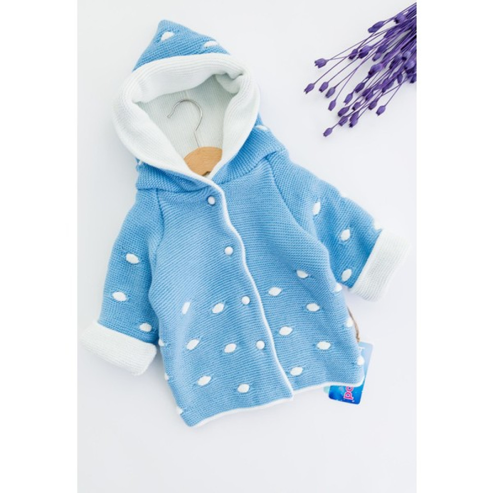 Babymod Kapüşonlu Mavi Erkek Bebek Çift Katlı Triko Hırka Bebek Hırkası Fiyatı