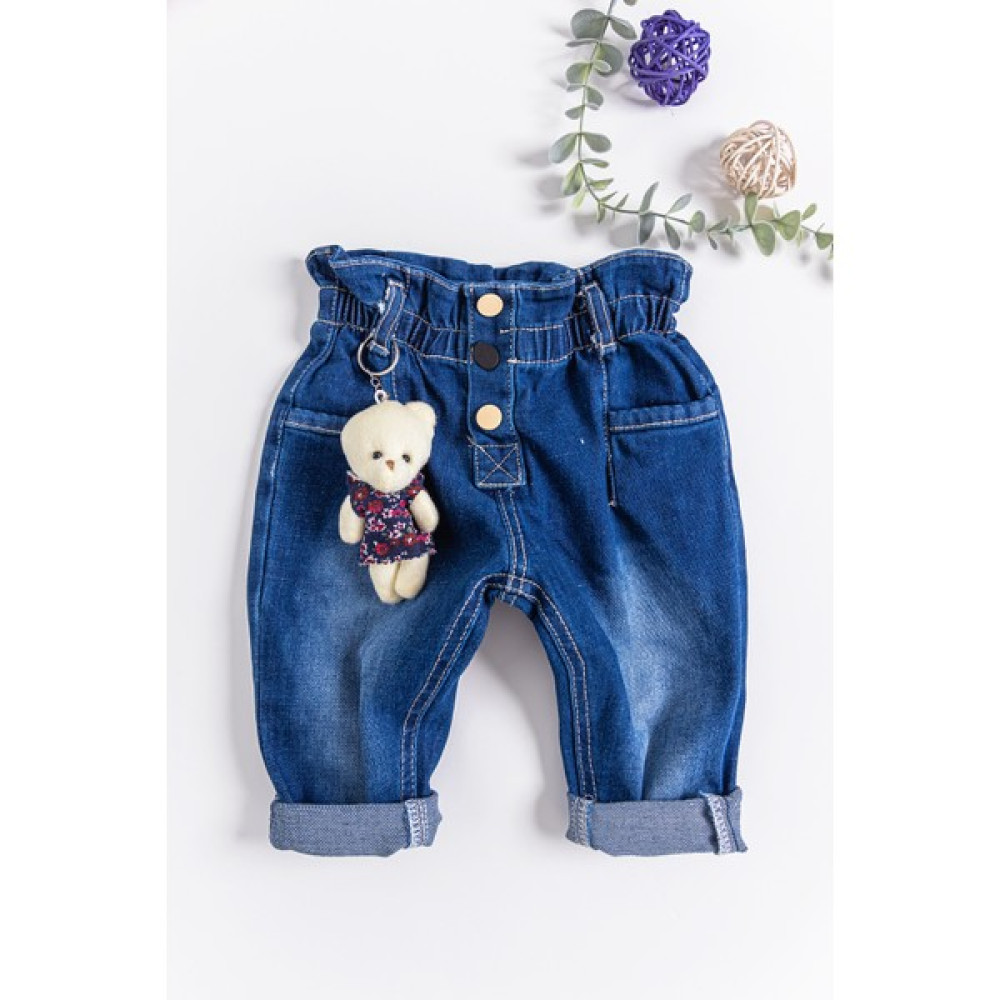 Babymod Oyuncak Ayıcıklı Kız Bebek Kot Pantolon Denim Pantolon Bebek Pantolon Fiyatı