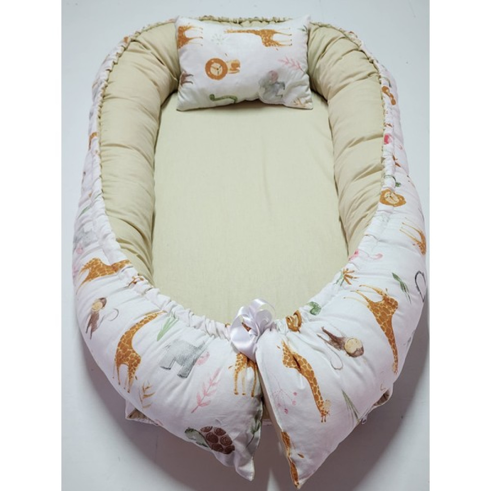 Babynest Dünyası Babynest - Bebek Yuvası Sevimli Hayvanlar Bej Ana Kucağı ve Oto Koltuğu Fiyatı