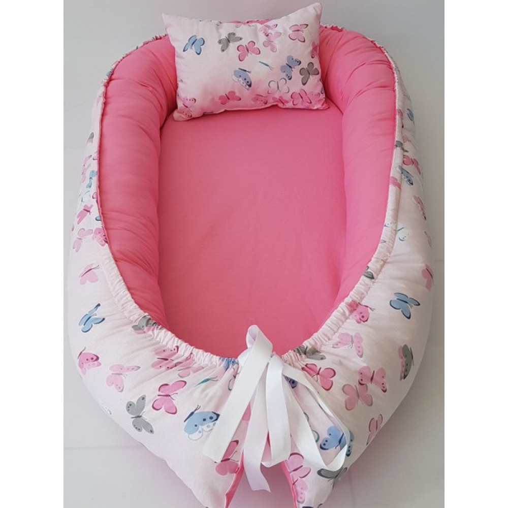 Babynest Dünyası Pembe Kelebek Pembe Babynest Bebek Yuvası - Renkli Ana Kucağı ve Oto Koltuğu Fiyatı