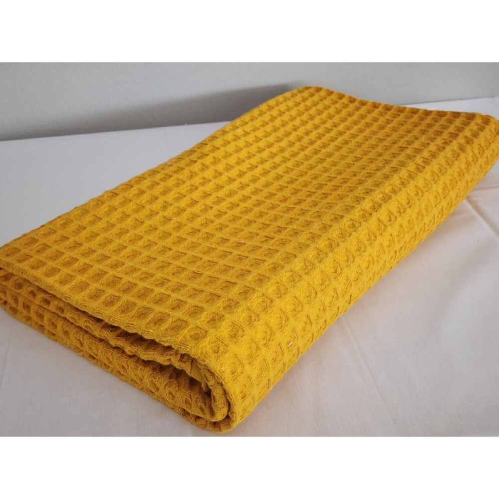 Babynest Dünyası Waffle Pike Bebek Battaniyesi Organik Pamuk 70X90 Ebatında Tek Kat - 70 x 90 cm - Hardal Bebek Battaniyesi Fiyatı