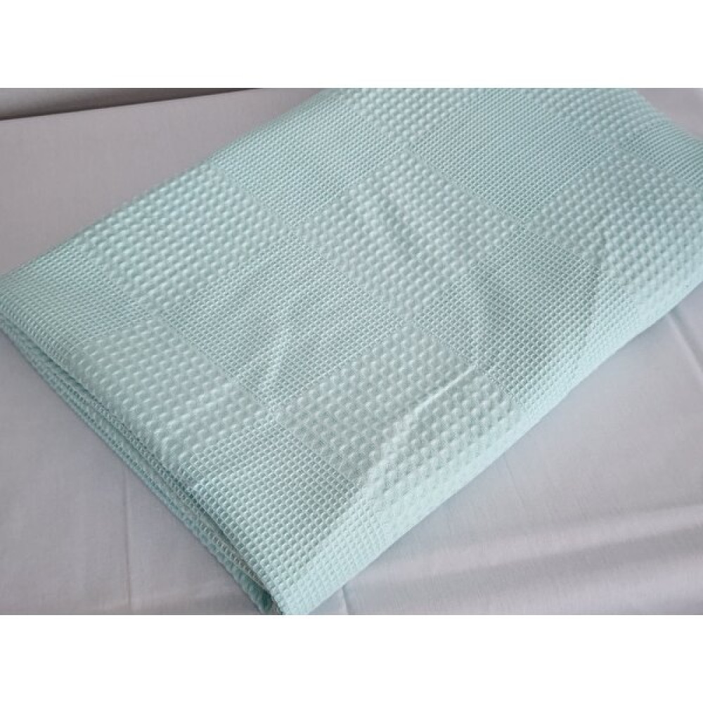 Babynest Dünyası Waffle Pike Bebek Battaniyesi Organik Pamuk 70X90 Ebatında Tek Kat - 70 x 90 cm - Mint Bebek Battaniyesi Fiyatı