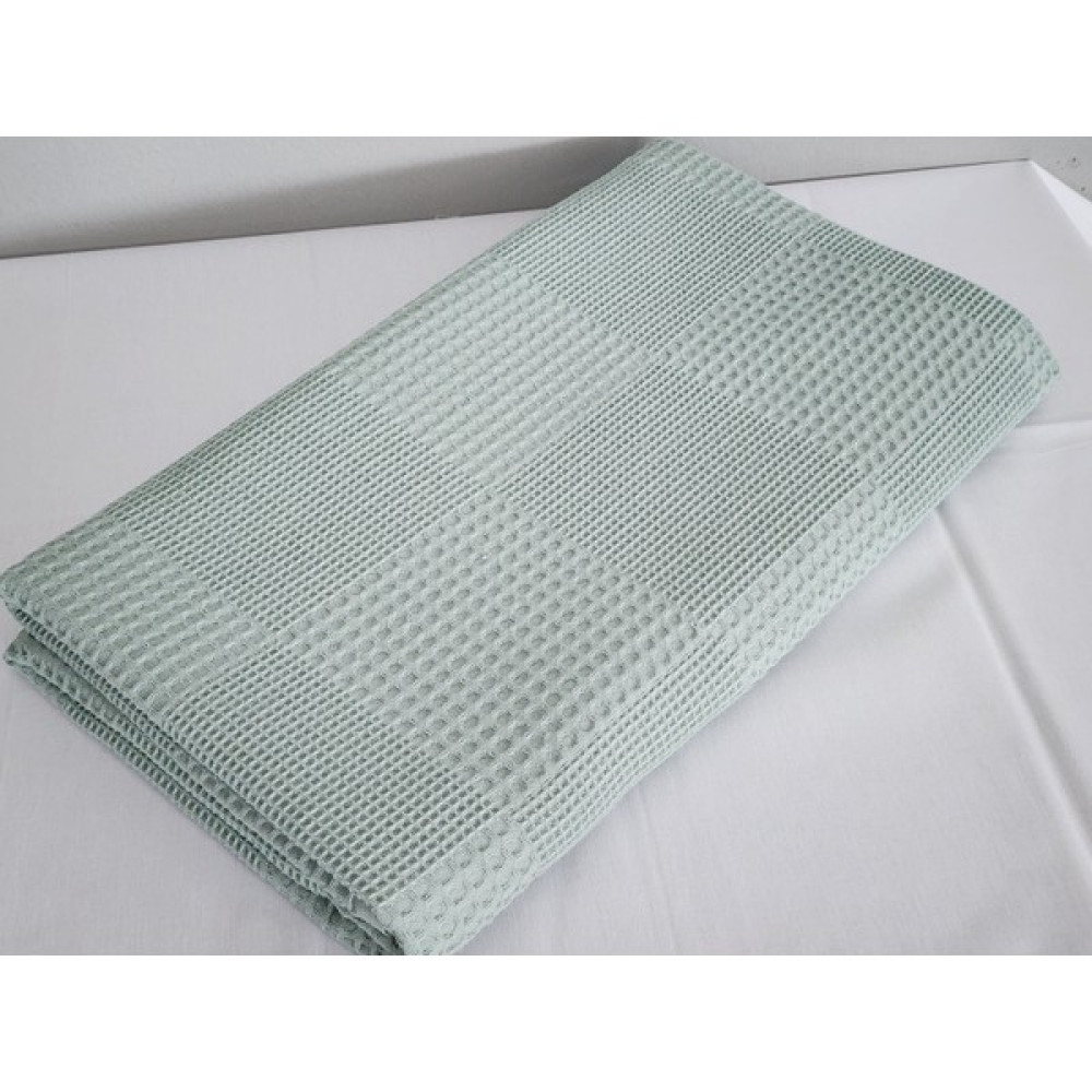 Babynest Dünyası Waffle Pike Bebek Battaniyesi Organik Pamuk 70X90 Ebatında Tek Kat - 70 x 90 cm - Yeşil Bebek Battaniyesi Fiyatı