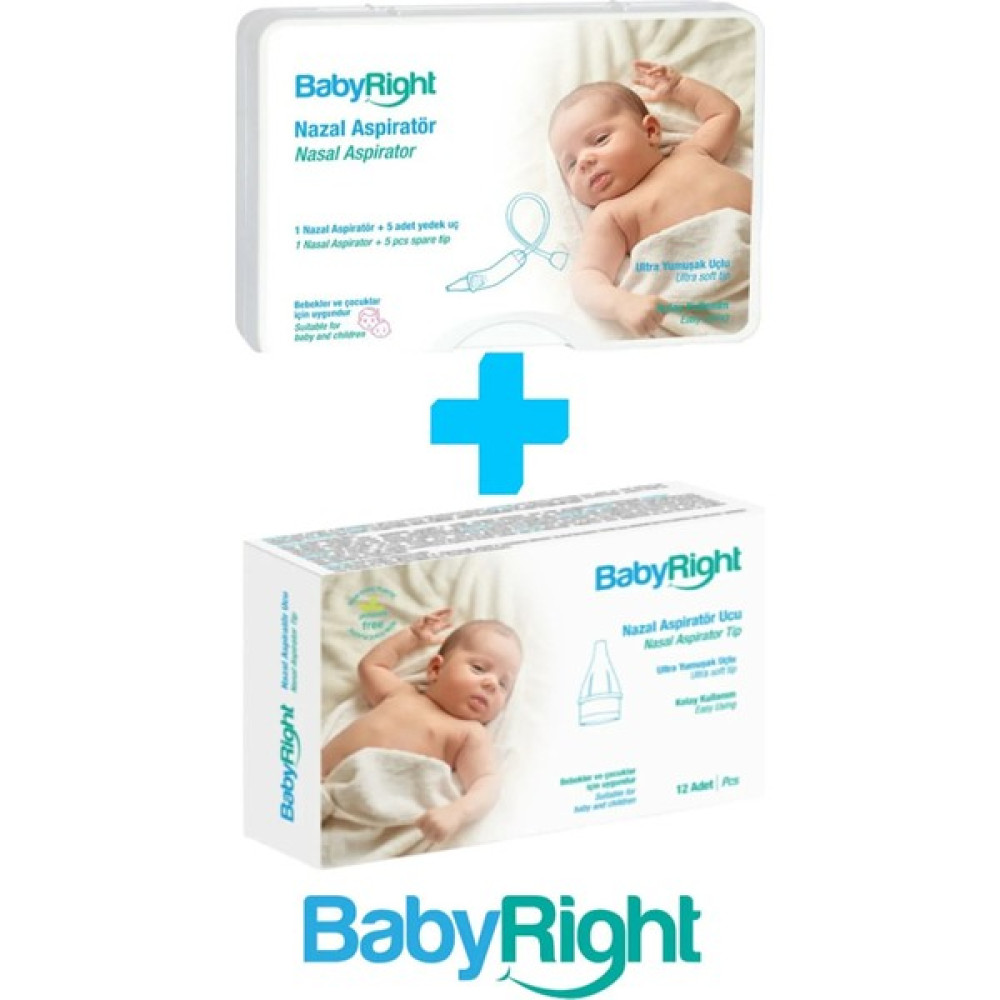 Babyright Bebek Burun Aspiratörü ve 17 Adet Ekstra Yumuşak Yedek Uç Burun Aspiratörü Fiyatı