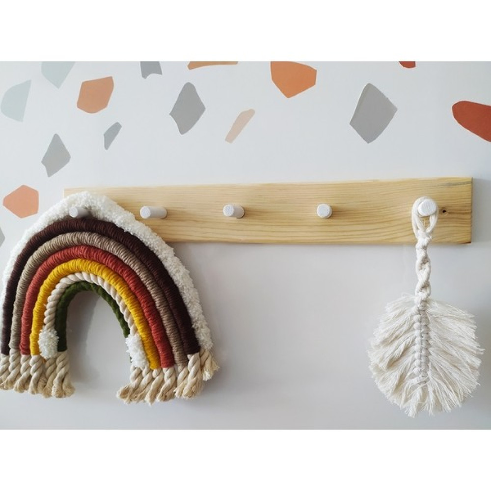 Babyroomstore Ahşap Duvar Askılık - Açık Ceviz Eşya Saklama / Düzenleme Fiyatı