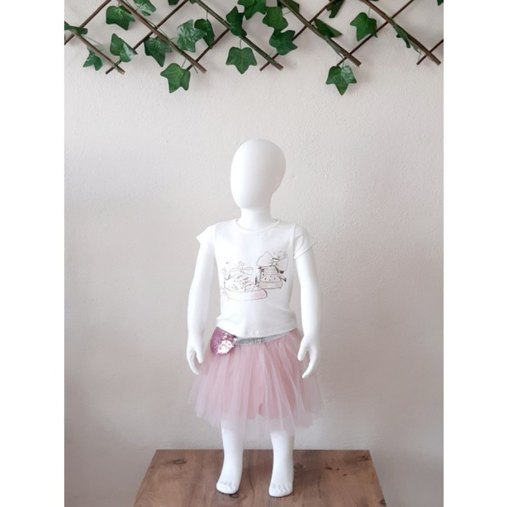 Babyrose Kız Çocuk Takım, Convers Baskılı Tütü Etekli Takım Kız Çocuk Giyim Takımı Fiyatı
