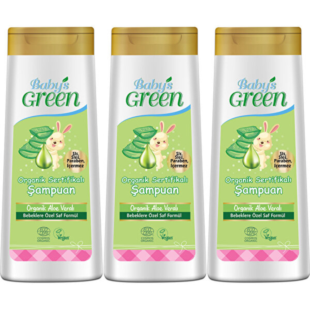 Baby's Green 3'lü Set Organik Bebek Şampuanı - 400ML*3 Şampuan ve Saç Kremi Fiyatı