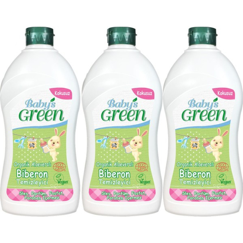 Baby's Green Organik Aloe veralı Bebek Biberon Temizleyici - Kokusuz3’lü Set Bebek Bakım Fiyatı