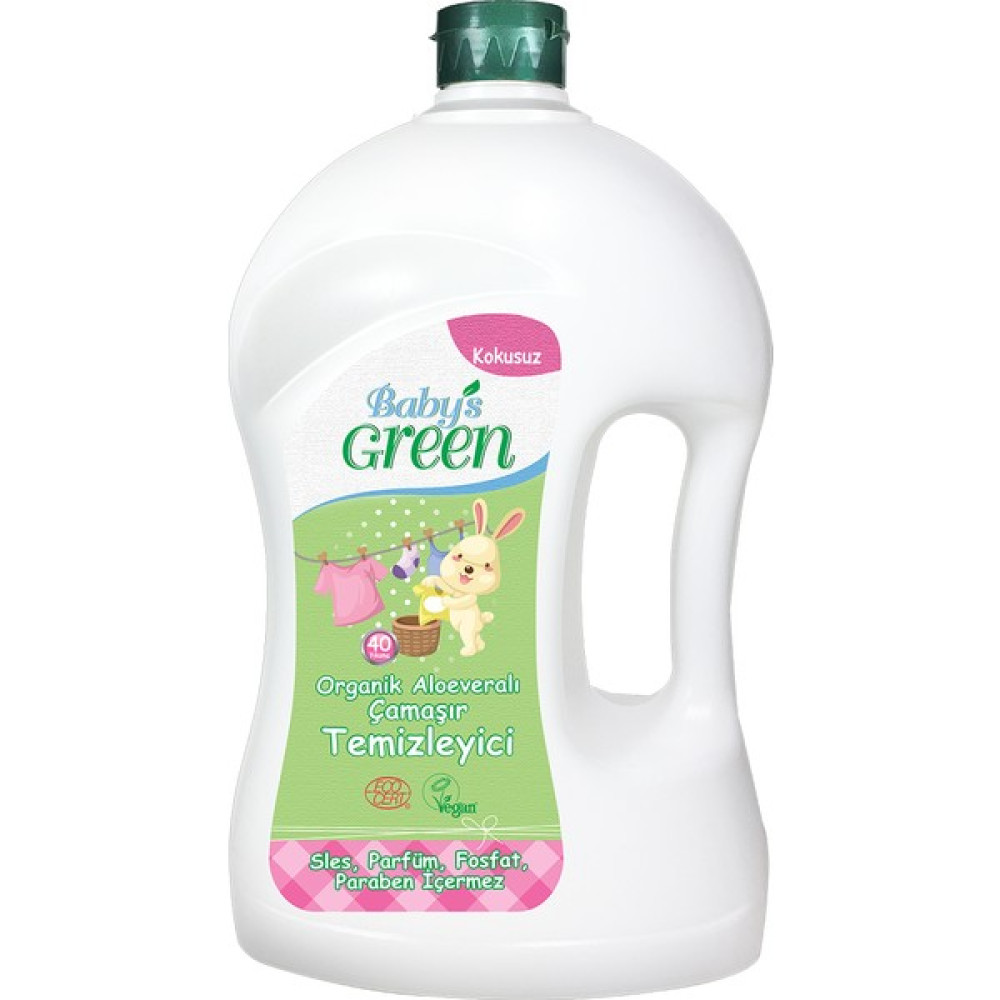 Baby's Green Sertifikalı Organik Aloe Veralı Bebek Çamaşır Deterjanı 1500 ml (40 Yıkama) Çamaşır Yıkama Fiyatı
