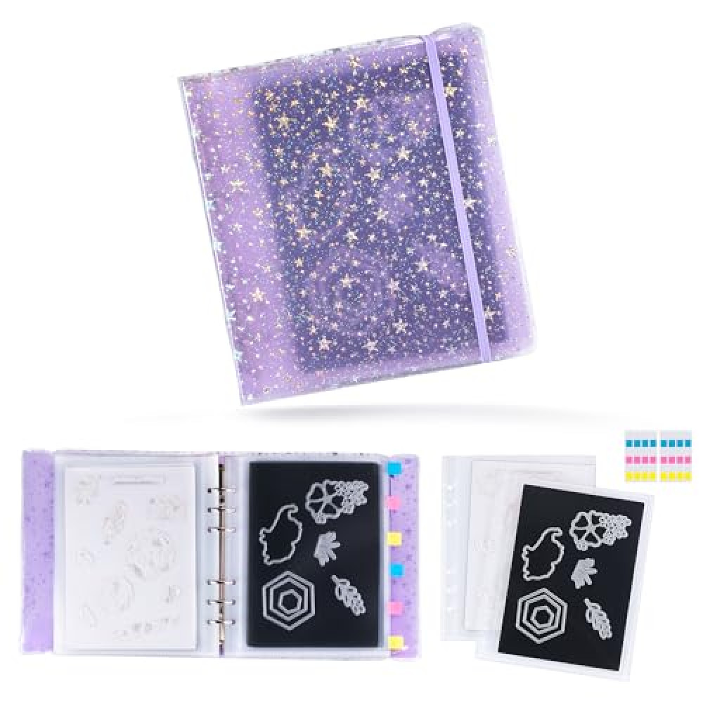 BABYSHEEP 30pcs Magnetic Sheets and Storage Bags for Stamps and Dies Storage with Album Pocket, Die Cut Storage Set for Storage Die Cutting,DIY Scrapbooking,Card Making Supplies (1.2 mm Thickness)