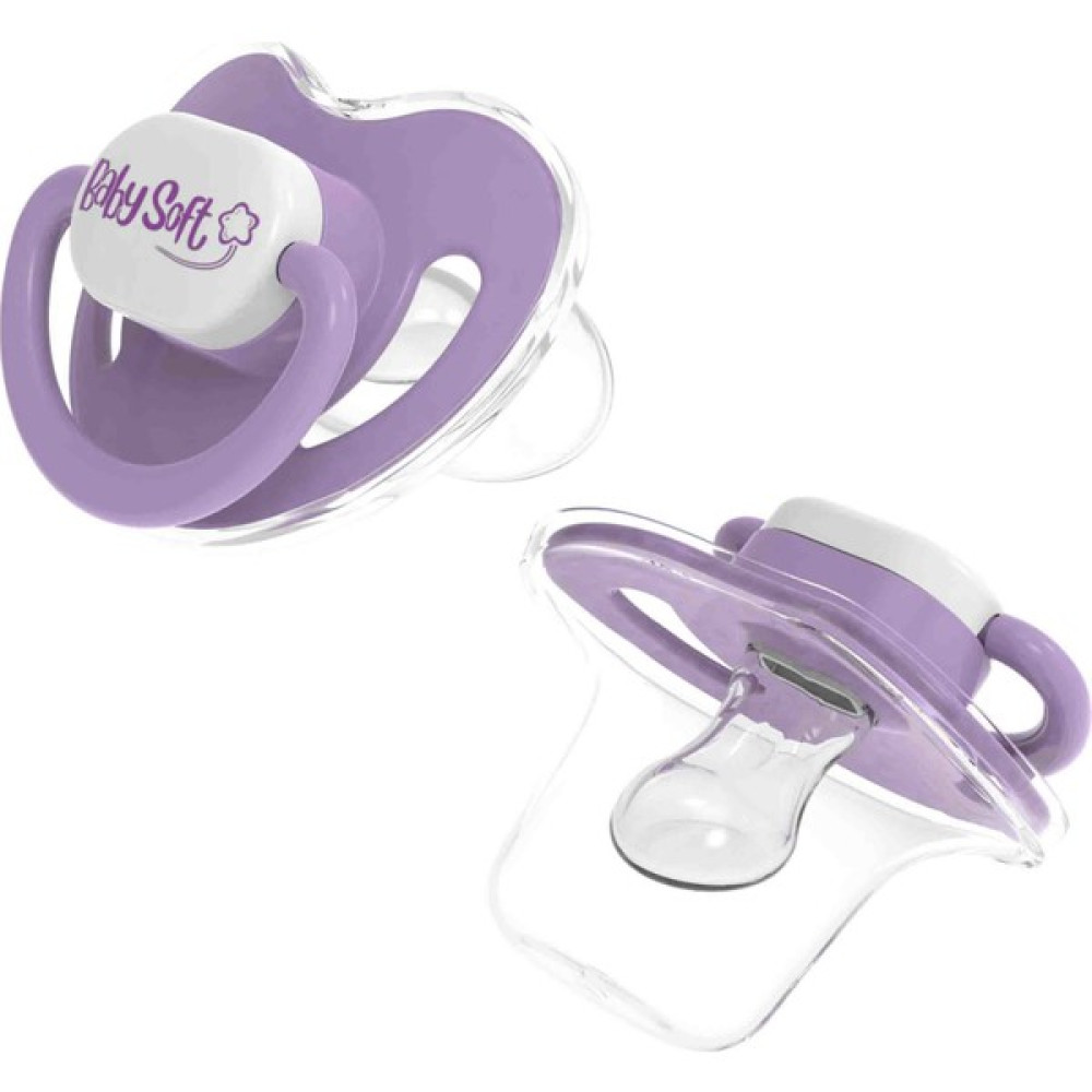 BabySoft Kapaklı Damak Uçlu Lila Emzik 0 - 6 Ay Emzik Fiyatı